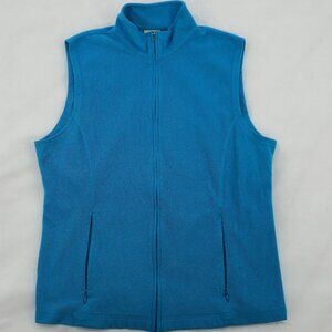 L.L. Bean Fleece Vest‎ Women Turquoise Full Zip Size M